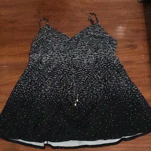 A plus size women’s swim suit.